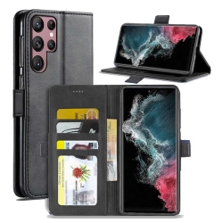 SUPERSHIELD Compatible \w Samsung Galaxy S23 Ultra 5G Wallet Case, Premium Leather Flip \w Card Slots Kickstand Magnetic Buckle Shockproof Protective