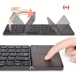 GENER Wireless Folding Keyboard \w Touchpad for Windows, Android, Ios. Multi-Functional Buttons, Compact Design. Effortless Typing On Phones And