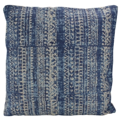 KOOPMANINTERNATIONAL 22.5" And White Aztec Striped Square Throw Pillow In Blue