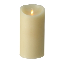 GKIBETHLEHEMLIGHTING 7" Battery Operated Luminary Flickering Vanilla Scented Flameless Pillar Candle In Ivory