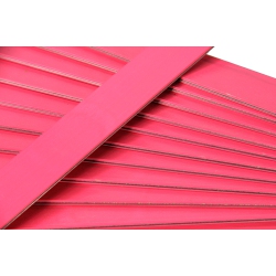 CHRISTMAS CENTRAL 25 Hot Colored Wooden Straight Edges With Metal Strips Office Supplies - 12" In Pink