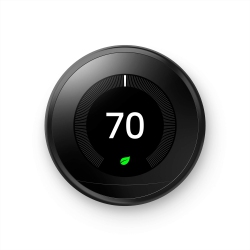 GOOGLE Nest Learning Thermostat - Programmable Smart Thermostat for Home - 3Rd Generation Nest Thermostat - Compatible With Alexa - In Black