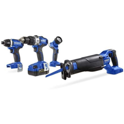 KOBALT 24-Volt Max 4-Tool Lithium Ion (Li-Ion) Brushless Motor Cordless Combo Kit With Soft Case