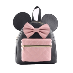 BIOWORLD Disney Minnie Mouse Mini Backpack With Bow & Ears