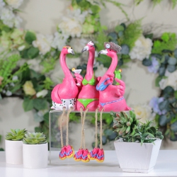 NORTHLIGHT Three Amigos Beach Flamingos Statue - 9