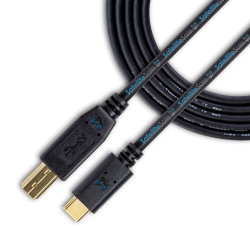 SATELLITESALE Universal USB Type C to 3.0 Type B Male to Male Cable 5GBps Data Cord In Black