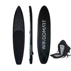 WINGOMART Elite Xxl 12Ft Inflatable Stand Up Paddle Board 12'x30"x6"premium Accessories &carry Bag| Paddle Boards W/ 3Fish Fin |1-2Person Up To