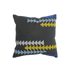 MAISON CONCEPTS Polyester Embroidered Arrow Cushion - Set Of 2 In Black