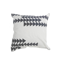 MAISON CONCEPTS Polyester Embroidered Arrow Cushion - Set Of 2 In White