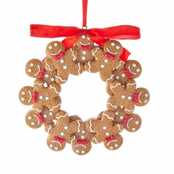 CHRISTMAS DECOR Gingerbread Wreath Ornament