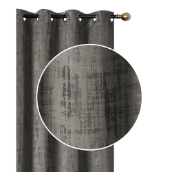 MAISON CONCEPTS Embossed Rubber Panel & Grommets Dark - Set Of 2 In Grey