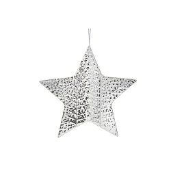 MAISON CONCEPTS Christmas Hammered Metal Ornament Star - Set Of 12