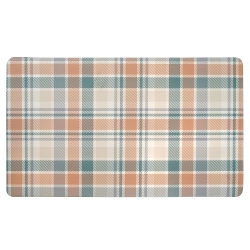MAISON CONCEPTS Memory Foam Floor Mat Peachy Cream Plaid