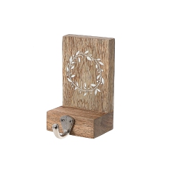 MAISON CONCEPTS Christmas Etched Wood Stocking Holder Wreath