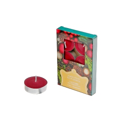MAISON CONCEPTS Christmas 6 Pack Scented Tealights Cranberry Woods - Set Of 4