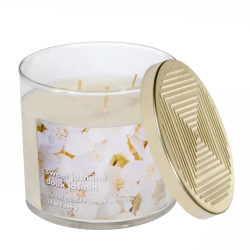 MAISON CONCEPTS 14 OZ 3 Wick Jar Candle With Lid Sweet Jasmine