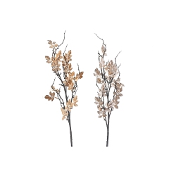 MAISON CONCEPTS Christmas Shiny Leaves Spray - Set Of 6