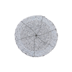 MAISON CONCEPTS Christmas Beaded Round Coaster - Set Of 6 In White