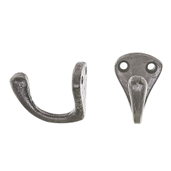 MAISON CONCEPTS Set Of 2 Single Prong Iron Hook Antique - Set Of 3 In Silver