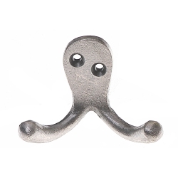 MAISON CONCEPTS Double Prong Iron Hook Antique - Set Of 3 In Silver