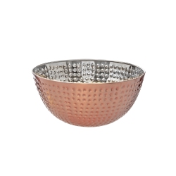 MAISON CONCEPTS Metallic Rose Hammered Salad Bowl 7.50