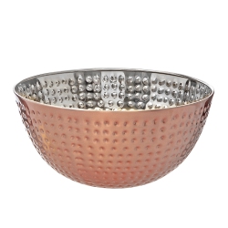 MAISON CONCEPTS Metallic Rose Hammered Salad Bowl 11.41