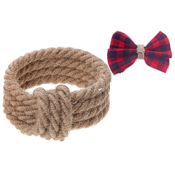 MAISON CONCEPTS Jute Napkin Ring - Set Of 6 In Brown