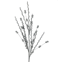 REGENCY 37" Glitter/sequin Curly Willow Ball Spray