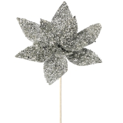 REGENCY 24" Sequined Poinsettia Stem