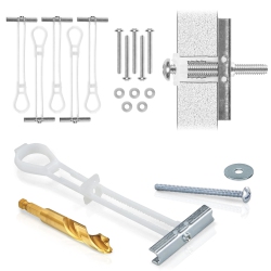 CONDOMOUNTS Steel Stud Tv Mounting Kit | Metal Stud Anchors | Holds 200Lbs On Steel Stud | Includes 6 Elephant Anchor (1/4) Set & 1-Pilot Head