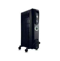 DELONGHI Oil-Filled Radiator Space Heater, Quiet 1500W, Adjustable Thermostat, 3 Heat Settings, Energy Saving, Safety Features, Black, Comfort Temp