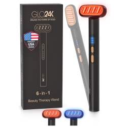 GLO24K 6-In-1 Beauty Therapy Wand for Complete Skin Care