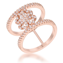 JGI Lauren 0.4Ct Cz Rose Delicate Clover Wrap Ring In Gold