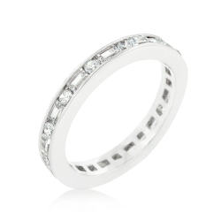 JGI Alternating Cubic Zirconia Eternity Band In Multicolor