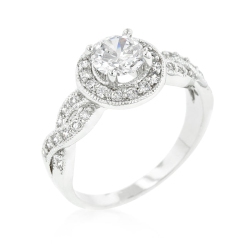 JGI Round Cut Halo Engagement Ring