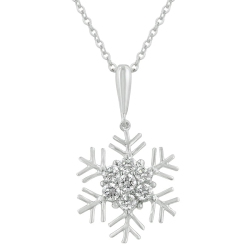 JGI Snowflake Cubic Zirconia Pendant In Multicolor