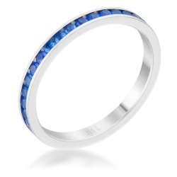 JGI Teresa 0.5Ct Sapphire Cz Stainless Steel Eternity Band In Multicolor