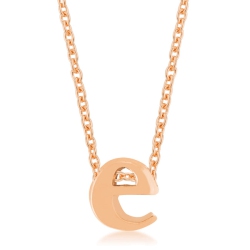 JGI Rose Finish Initial E Pendant In Gold