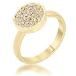 JGI Krystal 0.2Ct Cz 14K Pave Circle Ring In Gold