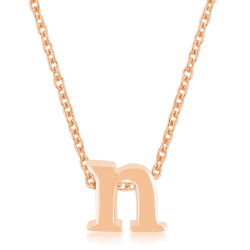 JGI Rose Finish Initial N Pendant In Gold