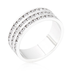 JGI Triple Row Crystal Eternity Band