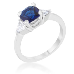 JGI Shonda 1.8Ct Sapphire Cz Rhodium Cushion Classic Statement Ring In Multicolor