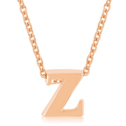 JGI Rose Finish Initial Z Pendant In Gold