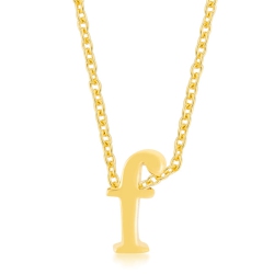 JGI Golden Initial F Pendant In Multicolor