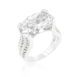 JGI Oval Triplet Cubic Zirconia Ring