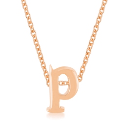 JGI Rose Finish Initial P Pendant In Gold