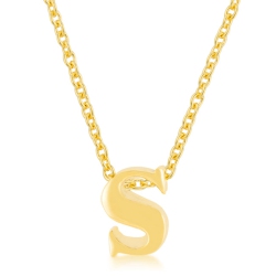 JGI Golden Initial S Pendant In Multicolor