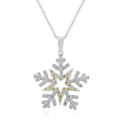 JGI Pave Snowflake Pendant In Multicolor
