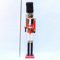 RC HOMEDECOR 47.25" ~4Ft Tall Life-Size Large/giant Glitter Christmas Wooden Nutcracker King African/black In Blue