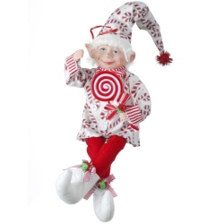 REGENCY 17" Fabric Bendable Candycane Elf
